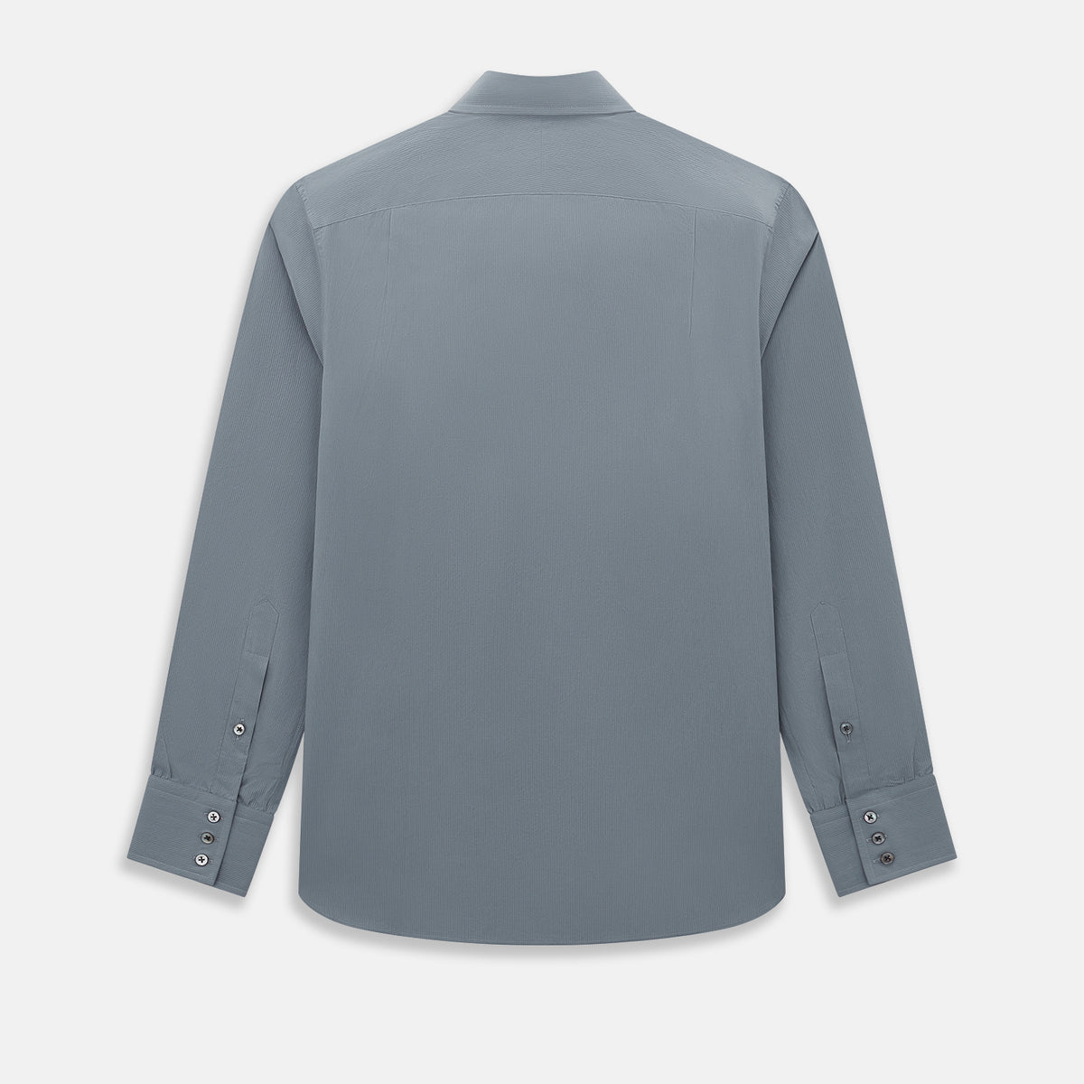 View 3 of product Pinstriped Grey Tailored Fit Shirt in Cotton