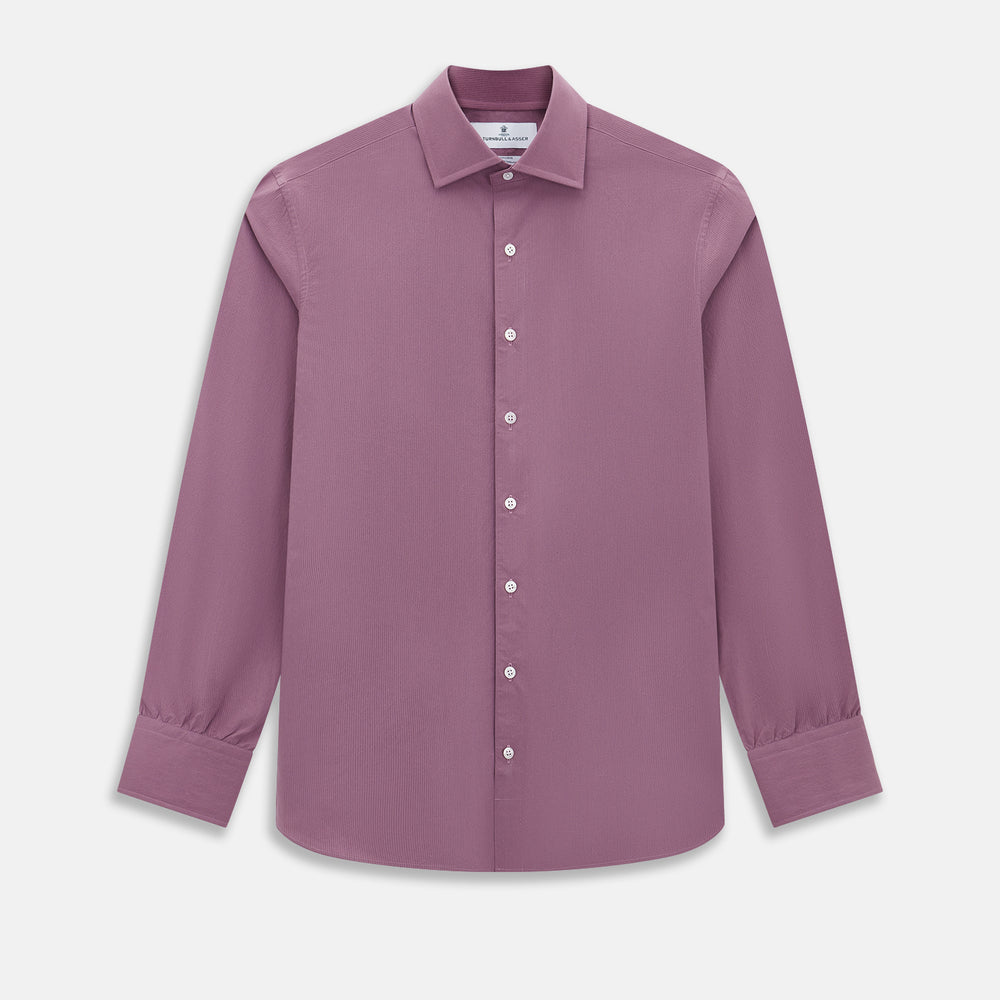 Pinstriped Antique Pink Tailored Fit Shirt in Cotton