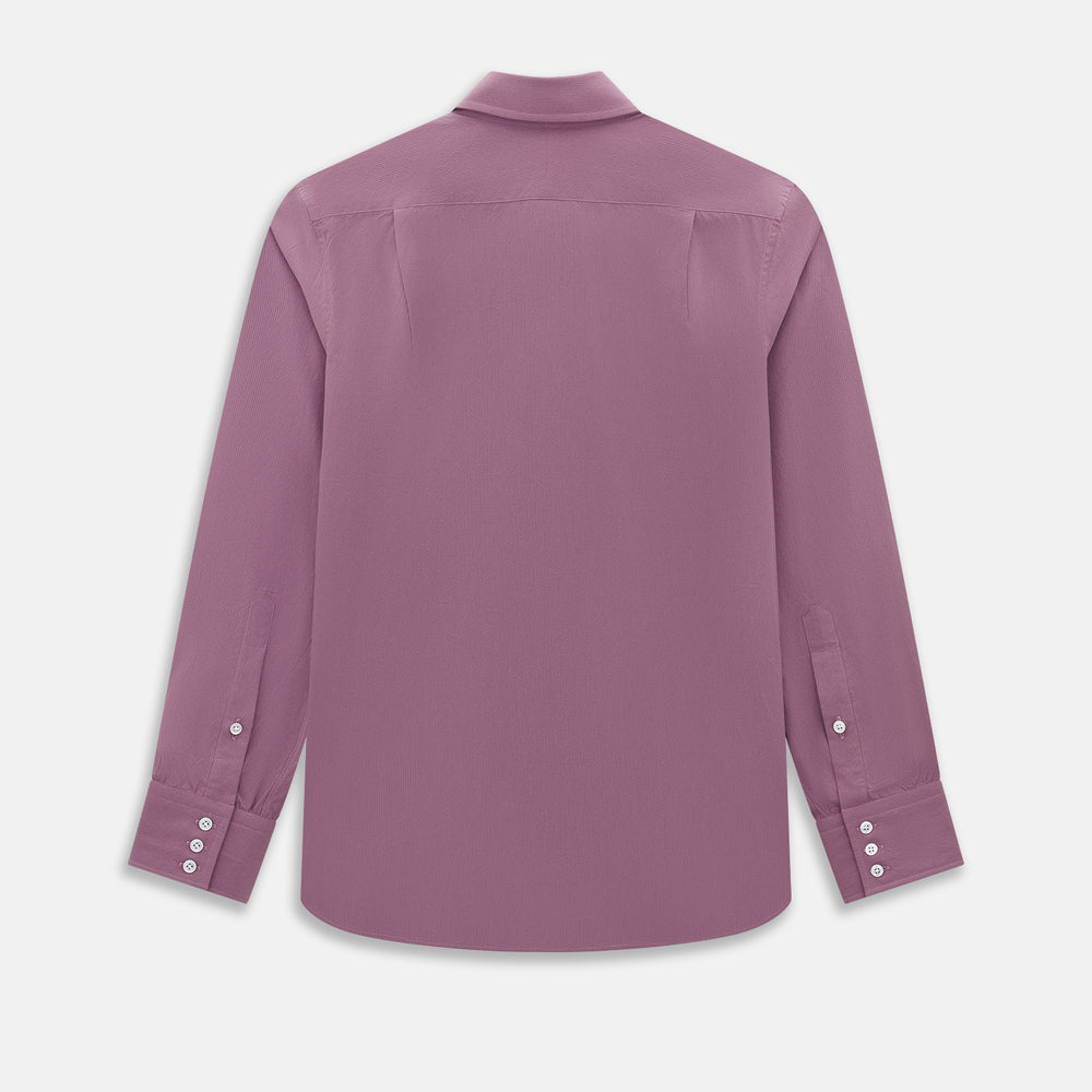 Pinstriped Antique Pink Tailored Fit Shirt in Cotton