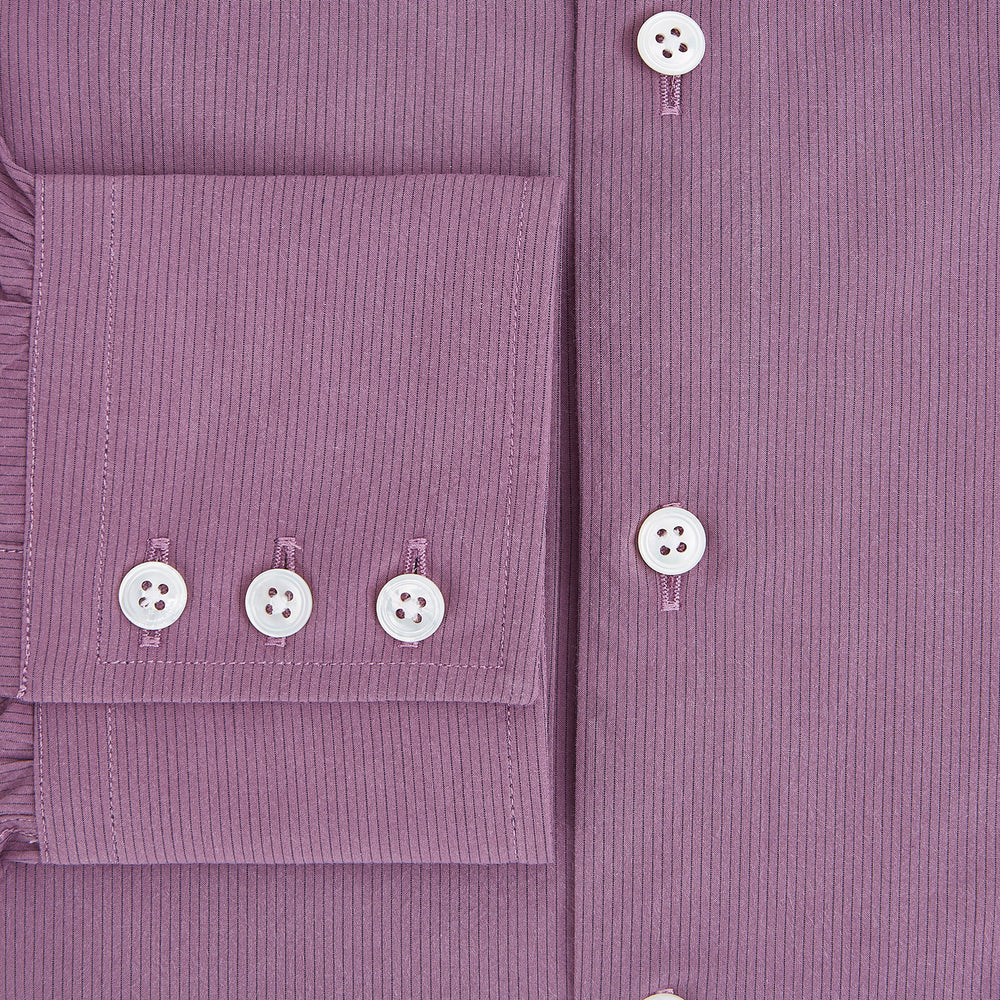 Pinstriped Antique Pink Tailored Fit Shirt in Cotton