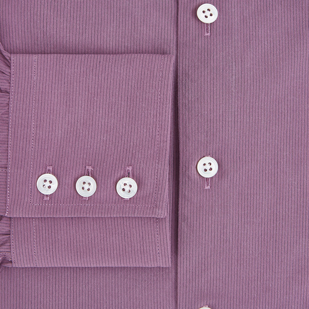 View 4 of product Pinstriped Antique Pink Tailored Fit Shirt in Cotton