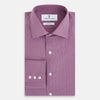View 5 of product Pinstriped Antique Pink Tailored Fit Shirt in Cotton