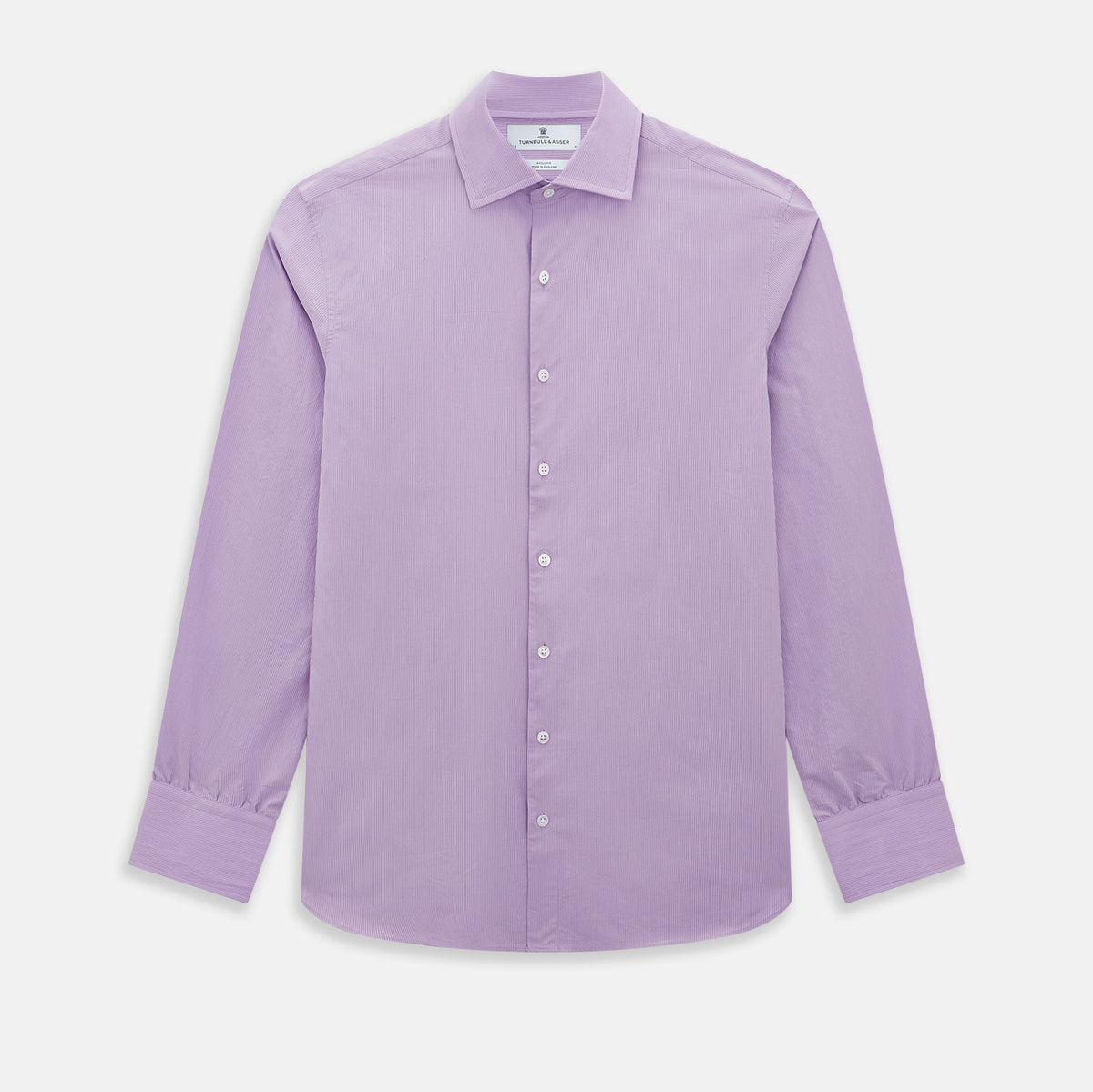 View 1 of product Pinstriped Baby Pink Tailored Fit Shirt in Cotton