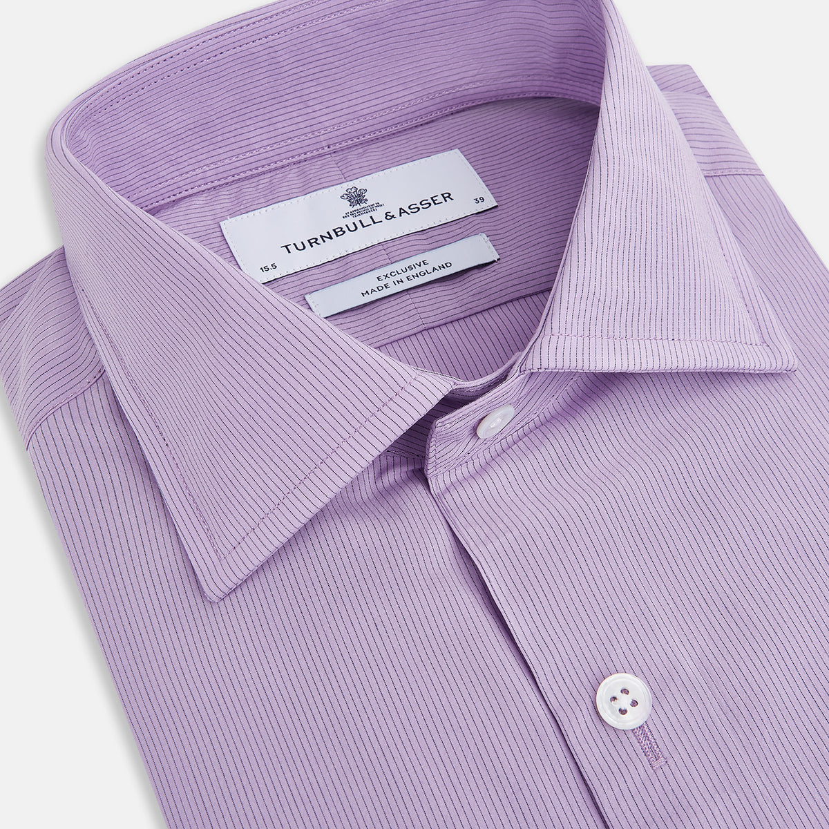 View 2 of product Pinstriped Baby Pink Tailored Fit Shirt in Cotton
