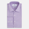 View 5 of product Pinstriped Baby Pink Tailored Fit Shirt in Cotton