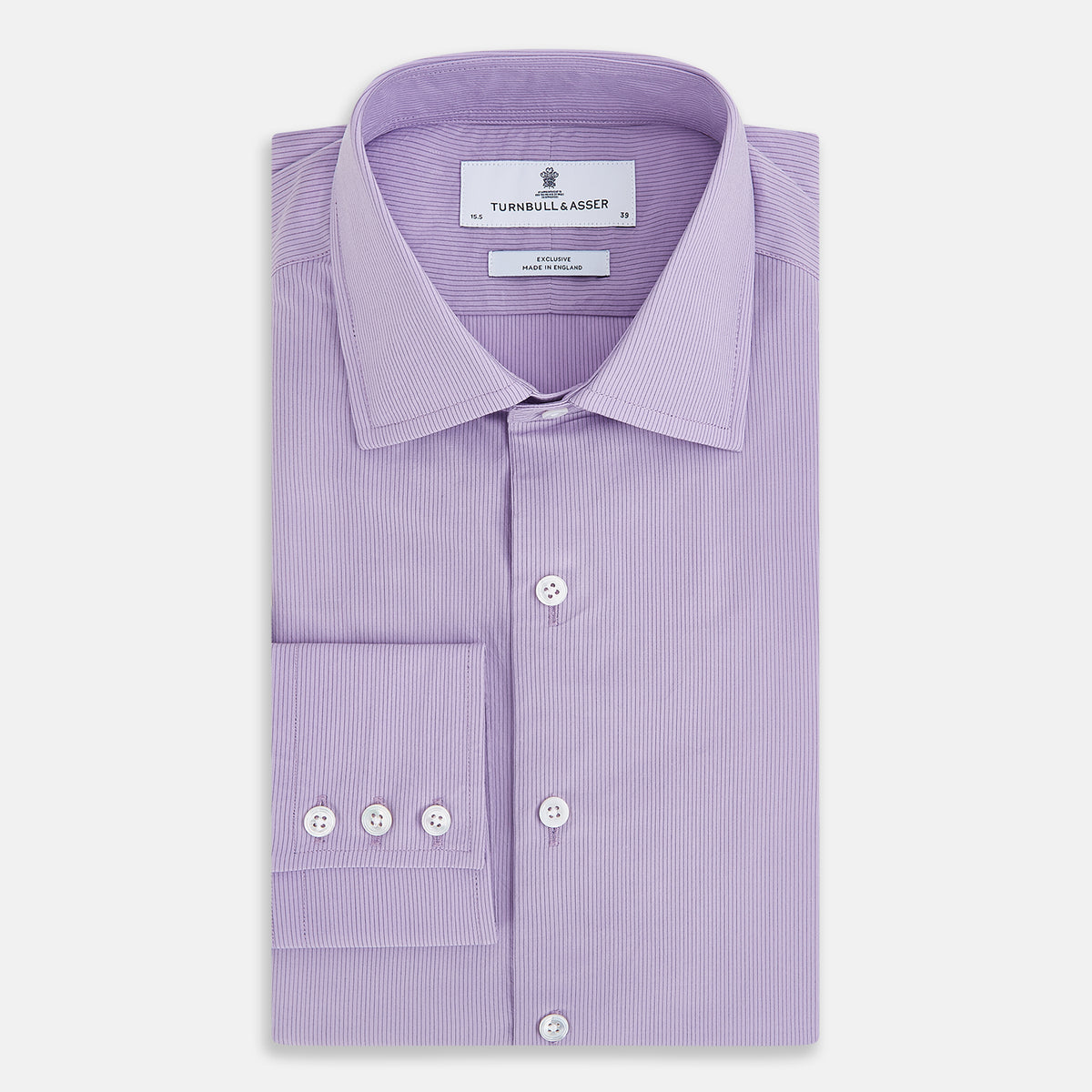 View 5 of product Pinstriped Baby Pink Tailored Fit Shirt in Cotton
