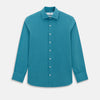 View 1 of product Pinstriped Turquoise Tailored Fit Shirt in Cotton