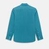 View 3 of product Pinstriped Turquoise Tailored Fit Shirt in Cotton