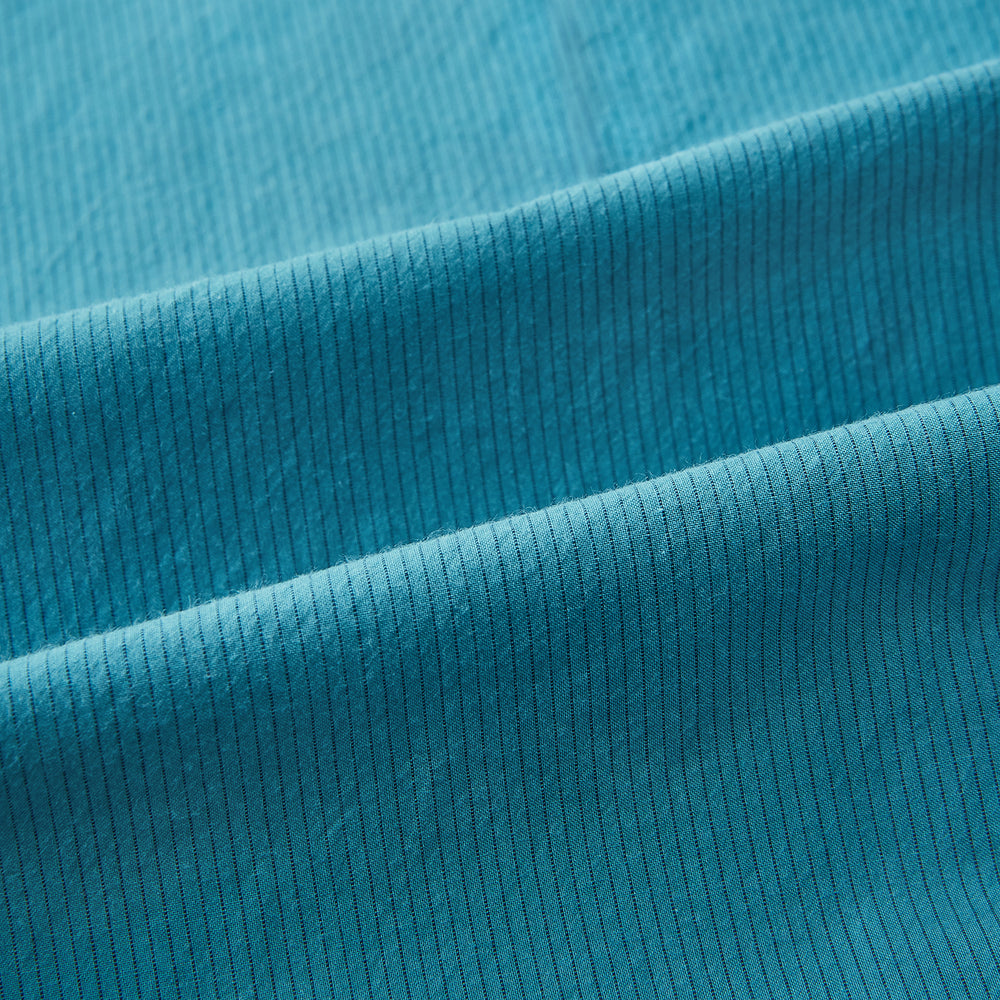 Pinstriped Turquoise Tailored Fit Shirt in Cotton