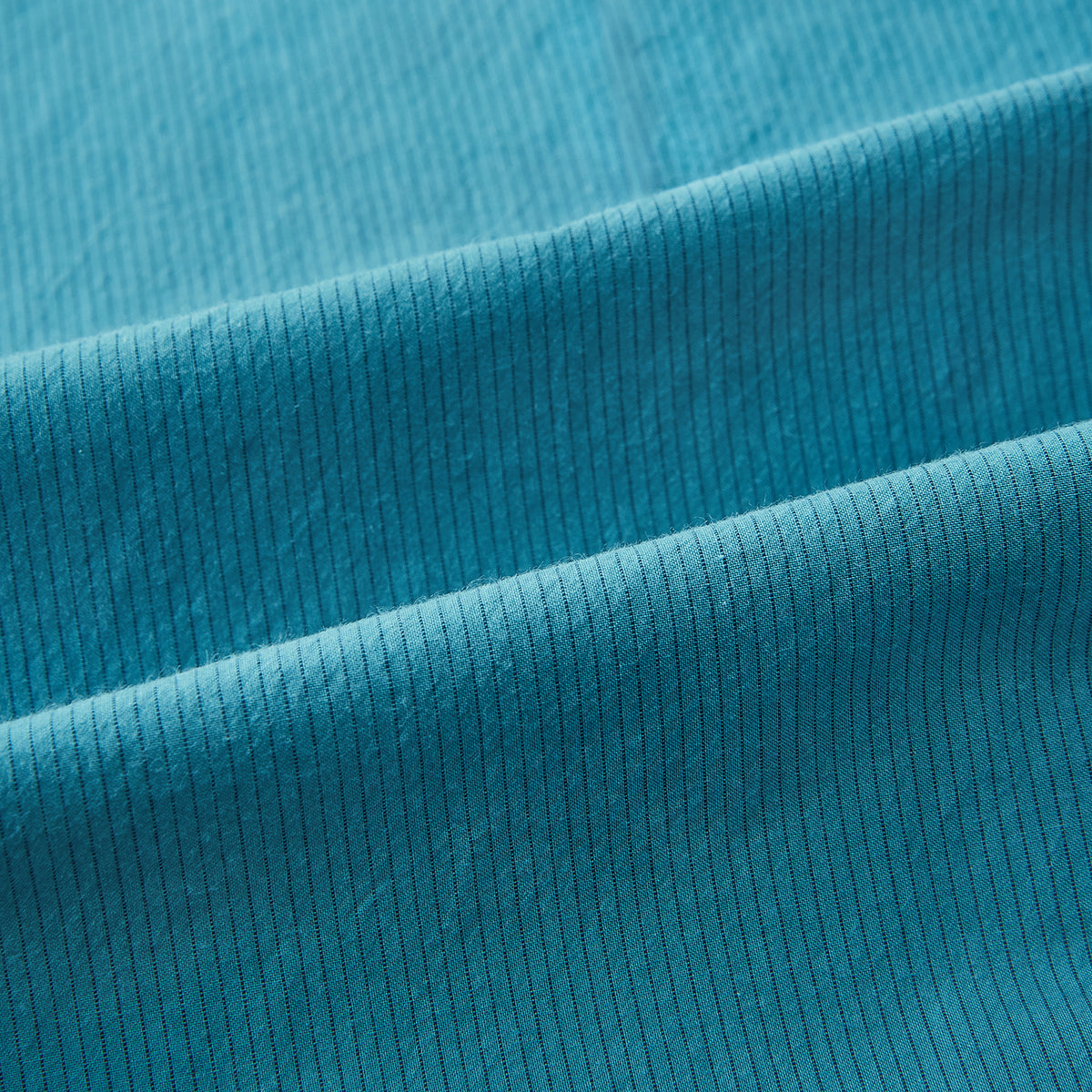 View 6 of product Pinstriped Turquoise Tailored Fit Shirt in Cotton