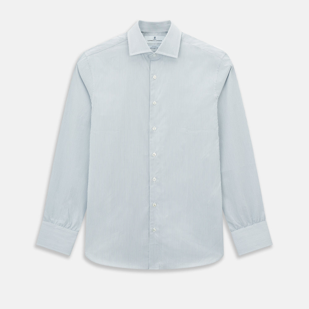 Steel Grey Micro-Tattersall Check Belgravia Shirt 18.5