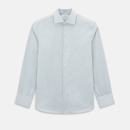 Steel Grey Micro-Tattersall Check Belgravia Shirt