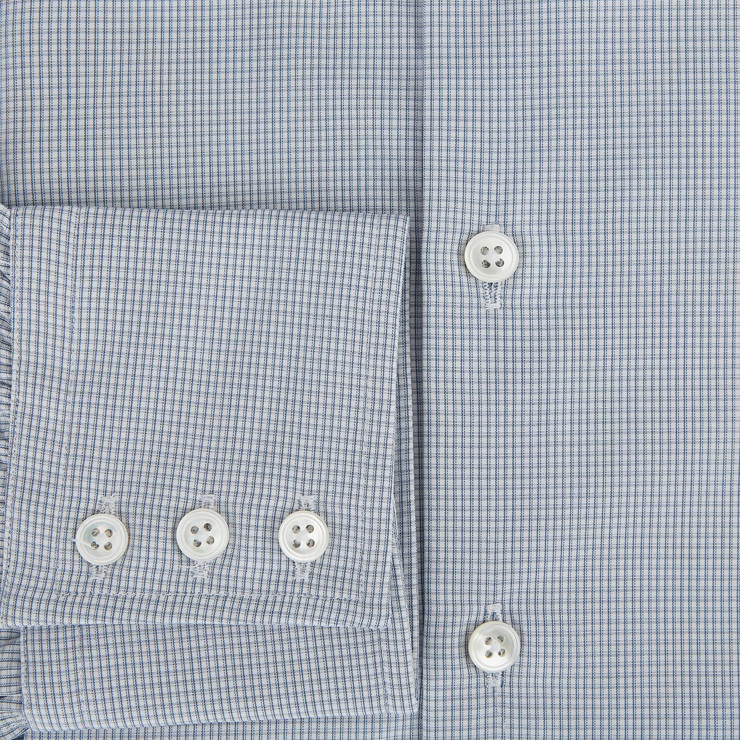 View 4 of product Steel Grey Micro-Tattersall Check Belgravia Shirt 18.5