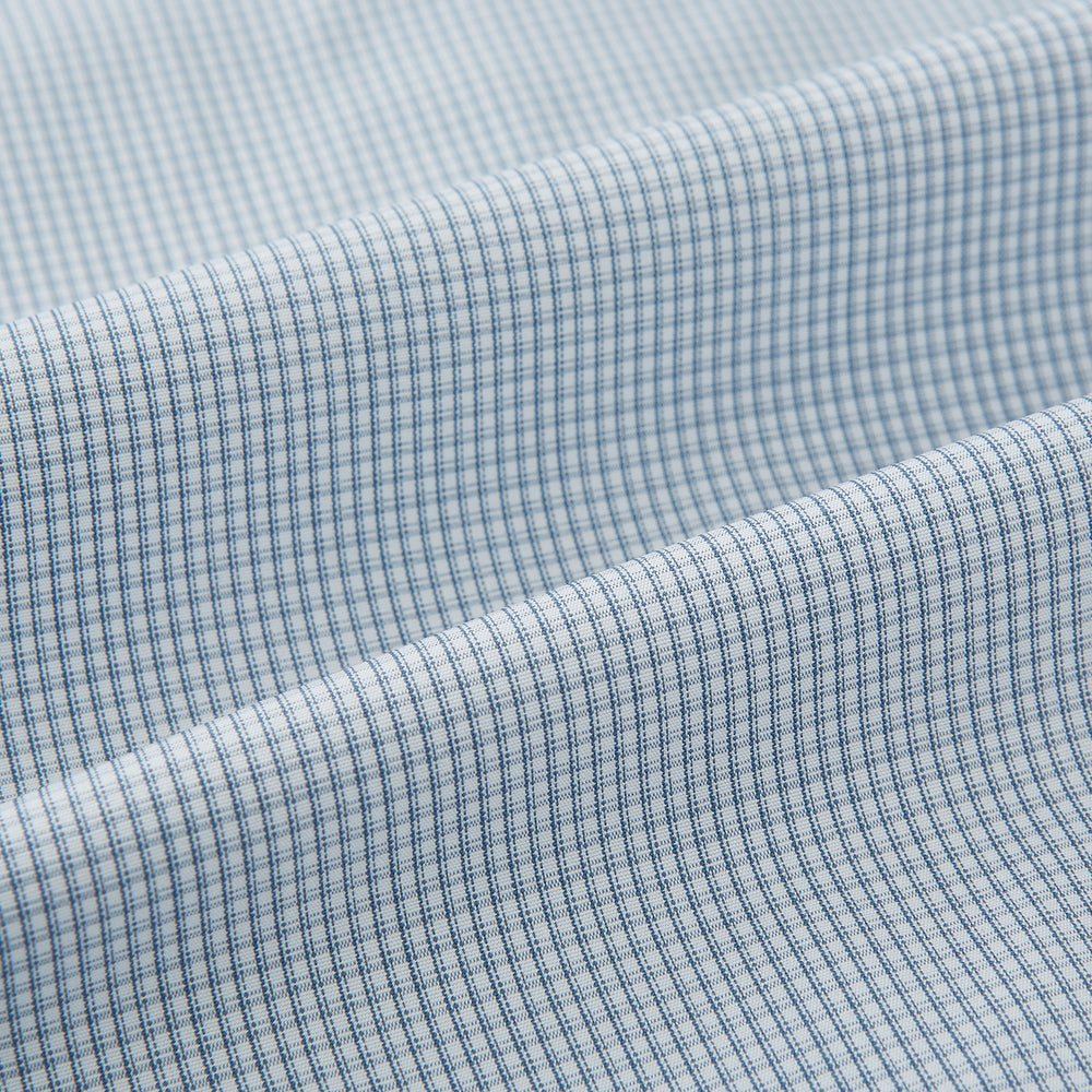 Steel Grey Micro-Tattersall Check Belgravia Shirt 18.5