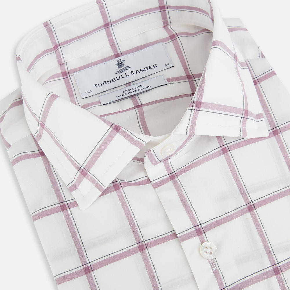 PINK LARGE CHECK SHIRT 15.5
