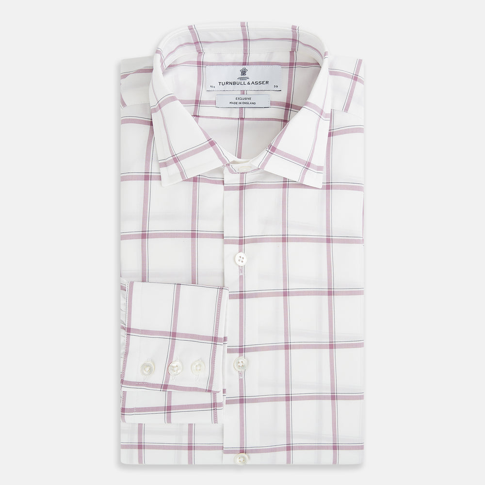 PINK LARGE CHECK SHIRT 15.5