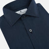 View 2 of product Tailored Fit Navy Pinstripe Belgravia Shirt 19