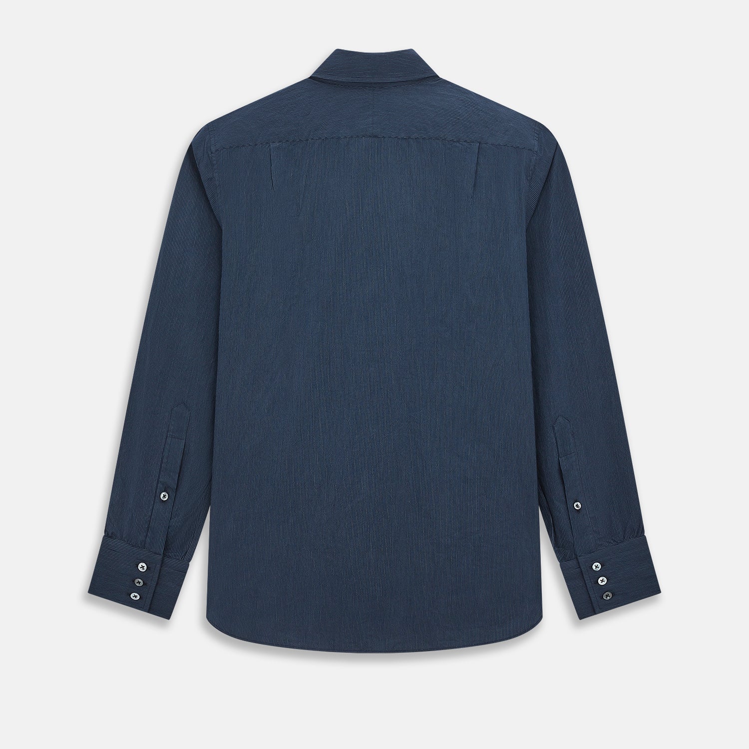 View 3 of product Tailored Fit Navy Pinstripe Belgravia Shirt 19