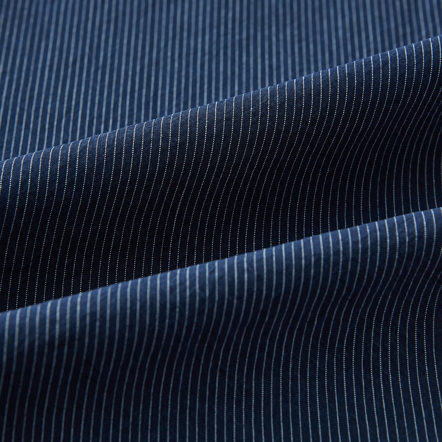 View 6 of product Tailored Fit Navy Pinstripe Belgravia Shirt 19