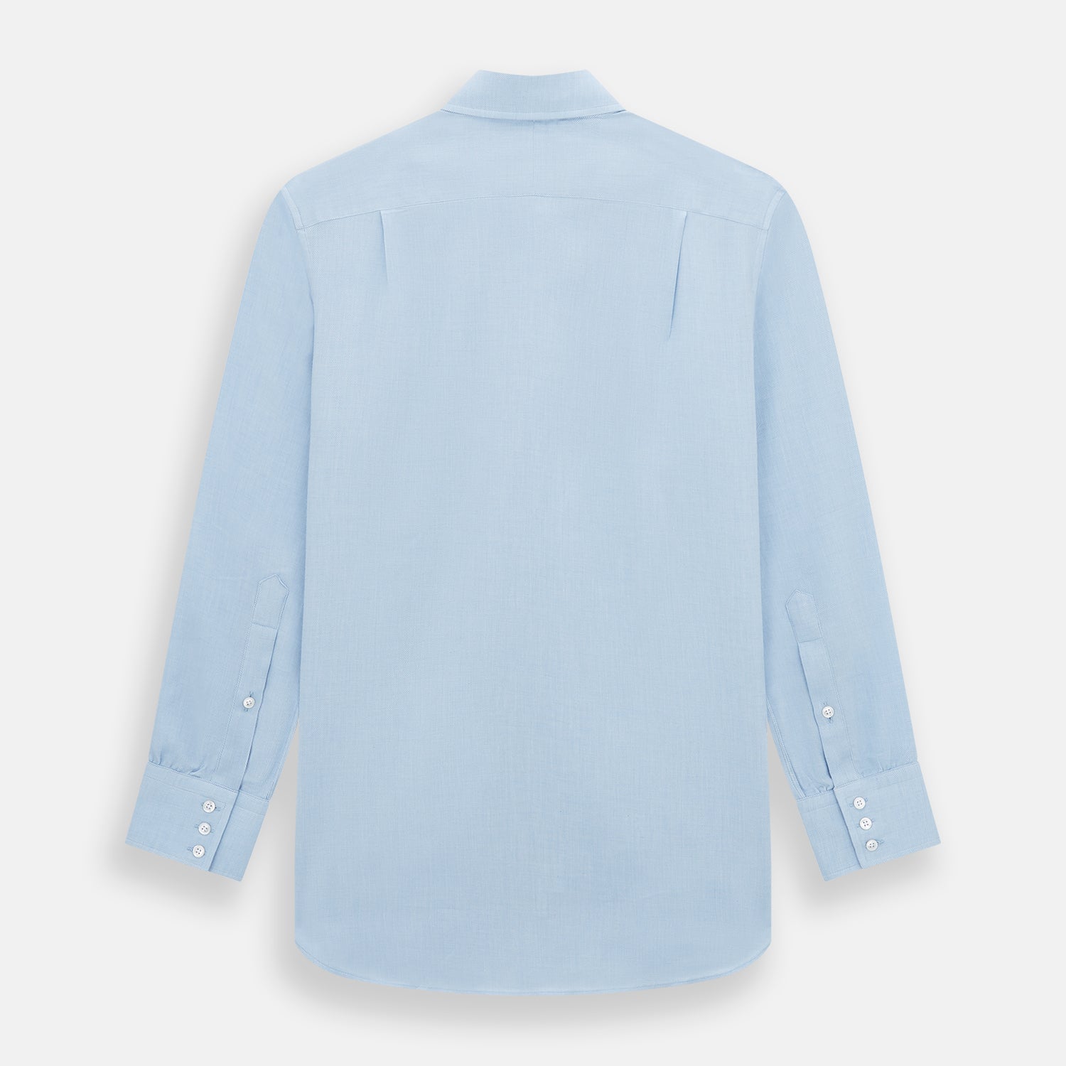 View 3 of product Tailored Fit Blue Cotton Cashmere Belgravia Shirt