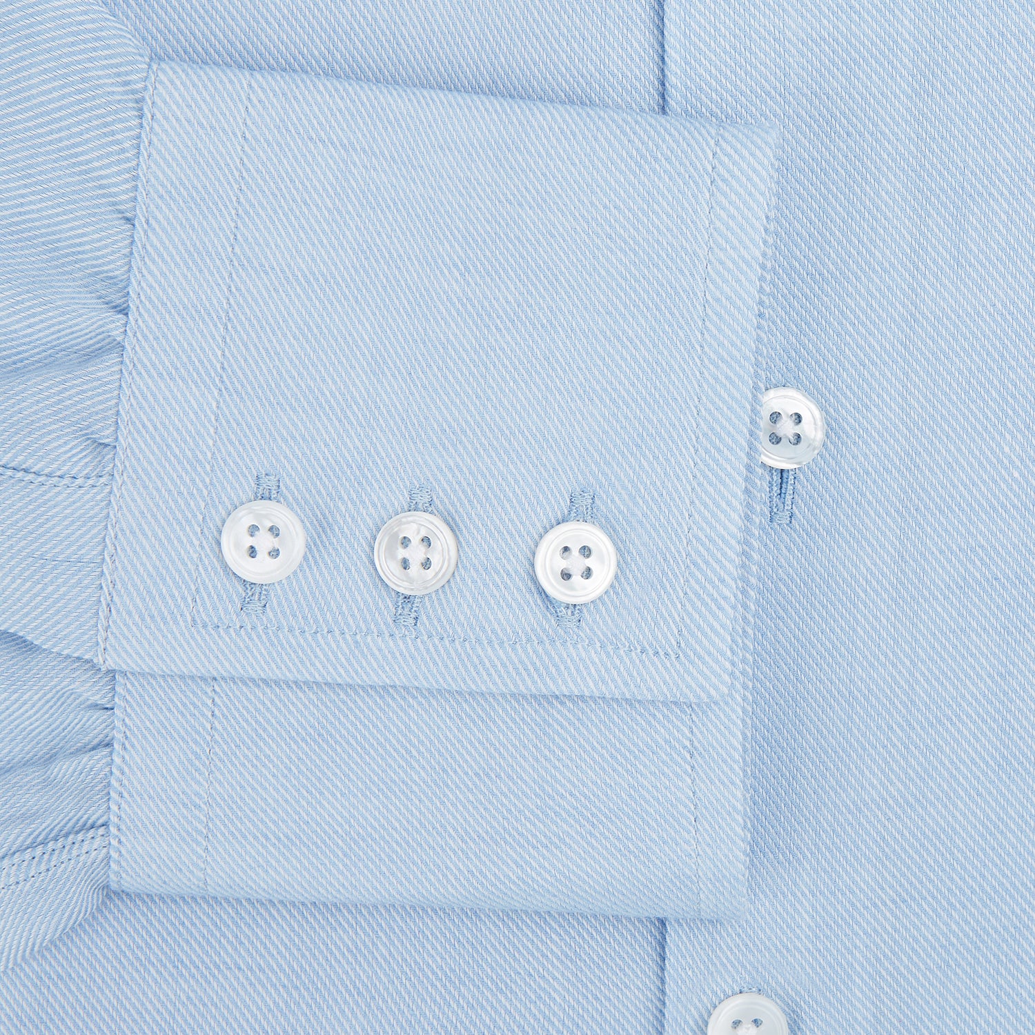 View 4 of product Tailored Fit Blue Cotton Cashmere Belgravia Shirt
