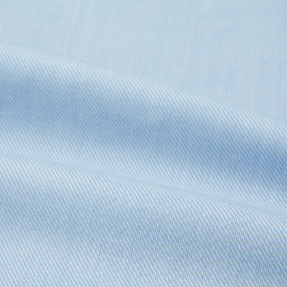 Tailored Fit Blue Cotton Cashmere Belgravia Shirt Image 5