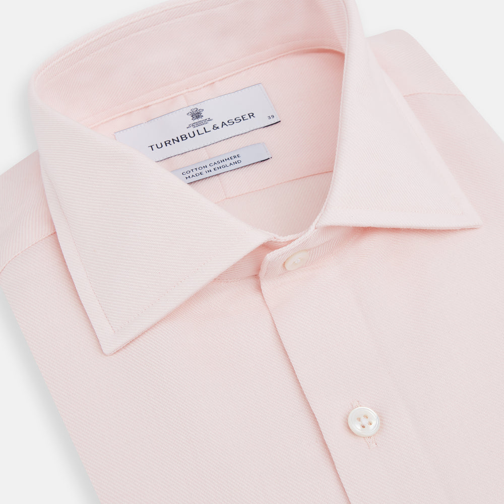 fitted lace wedding dress Turnbull & Asser Tailored Fit Pale Pink Cotton Cashmere Belgravia Shirt