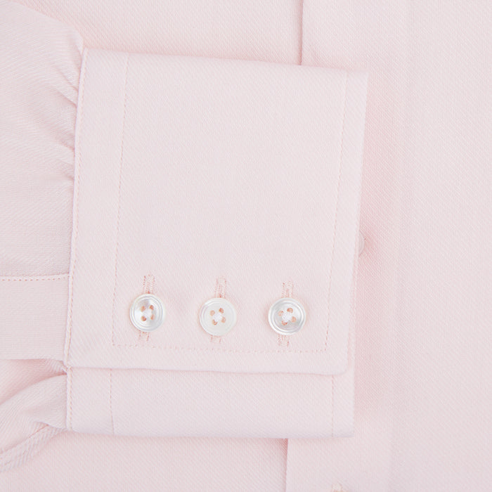 Tailored Fit Pale Pink Cotton Cashmere Belgravia Shirt Image 3