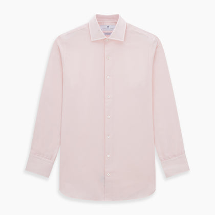 Tailored Fit Pale Pink Cotton Cashmere Belgravia Shirt Image 6
