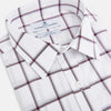 View 2 of product Large Checked Burgundy on White Weekend Fit Shirt in Cotton