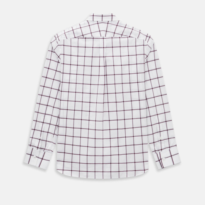 SHIRTS WF DERBY COLLAR 1BC 1PKT WHT/BURG MULTI CHK Image 2