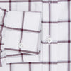 View 4 of product Large Checked Burgundy on White Weekend Fit Shirt in Cotton