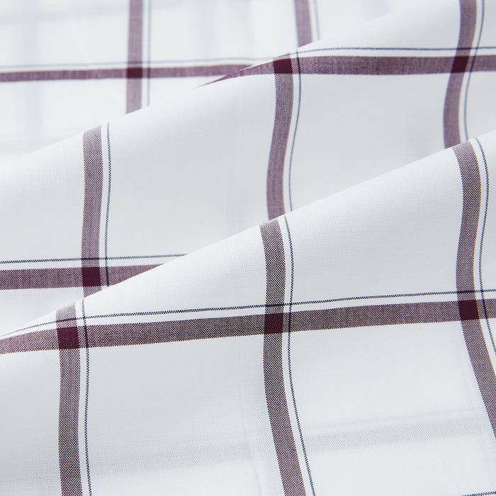 SHIRTS WF DERBY COLLAR 1BC 1PKT WHT/BURG MULTI CHK Image 5