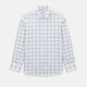 Large Checked Grey on White Weekend Fit Shirt in Cotton