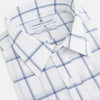View 2 of product Large Checked Grey on White Weekend Fit Shirt in Cotton
