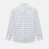 View 3 of product Large Checked Grey on White Weekend Fit Shirt in Cotton