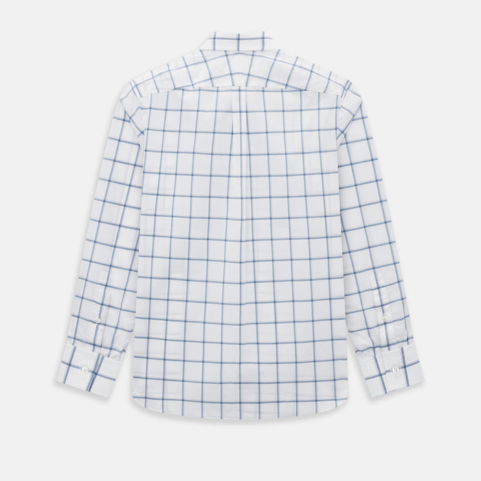 SHIRTS WF DERBY COLLAR 1BC 1PKT WHT/STEEL GREY CHK Image 2
