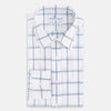 View 5 of product Large Checked Grey on White Weekend Fit Shirt in Cotton