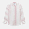 View 1 of product Track Striped Red on White Weekend Fit Shirt in Cotton