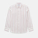Track Striped Red on White Weekend Fit Shirt in Cotton