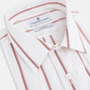 View 2 of product Track Striped Red on White Weekend Fit Shirt in Cotton