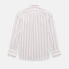 View 3 of product Track Striped Red on White Weekend Fit Shirt in Cotton