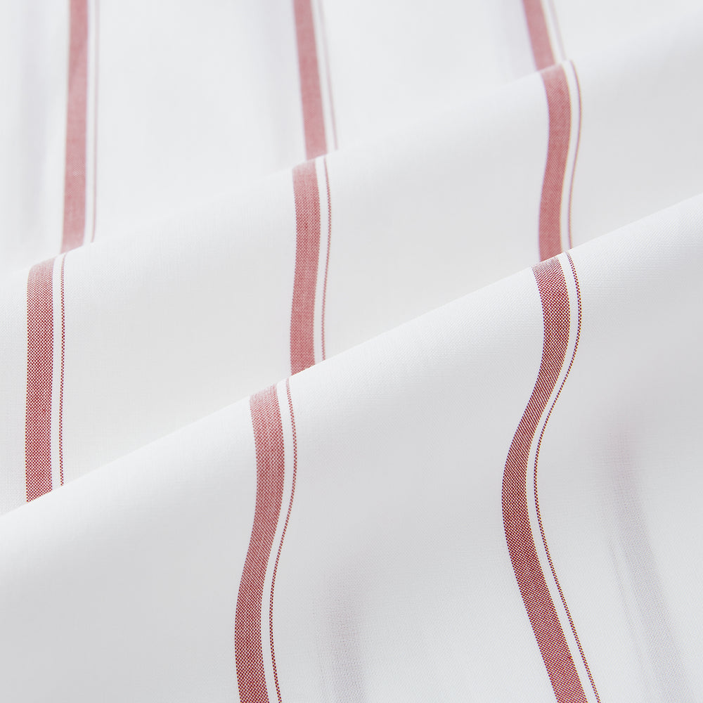Track Striped Red on White Weekend Fit Shirt in Cotton