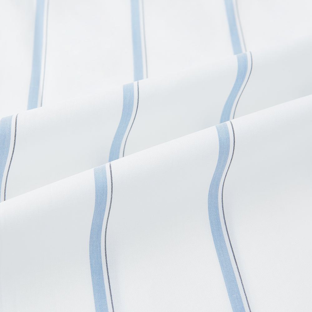 Track Striped Blue on White Weekend Fit Shirt in Cotton