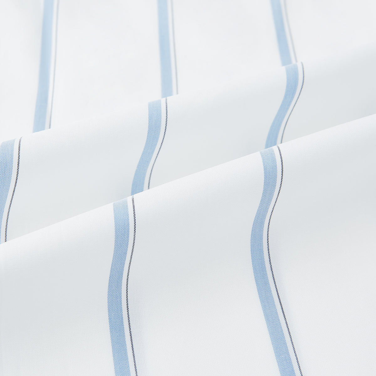 View 6 of product Track Striped Blue on White Weekend Fit Shirt in Cotton