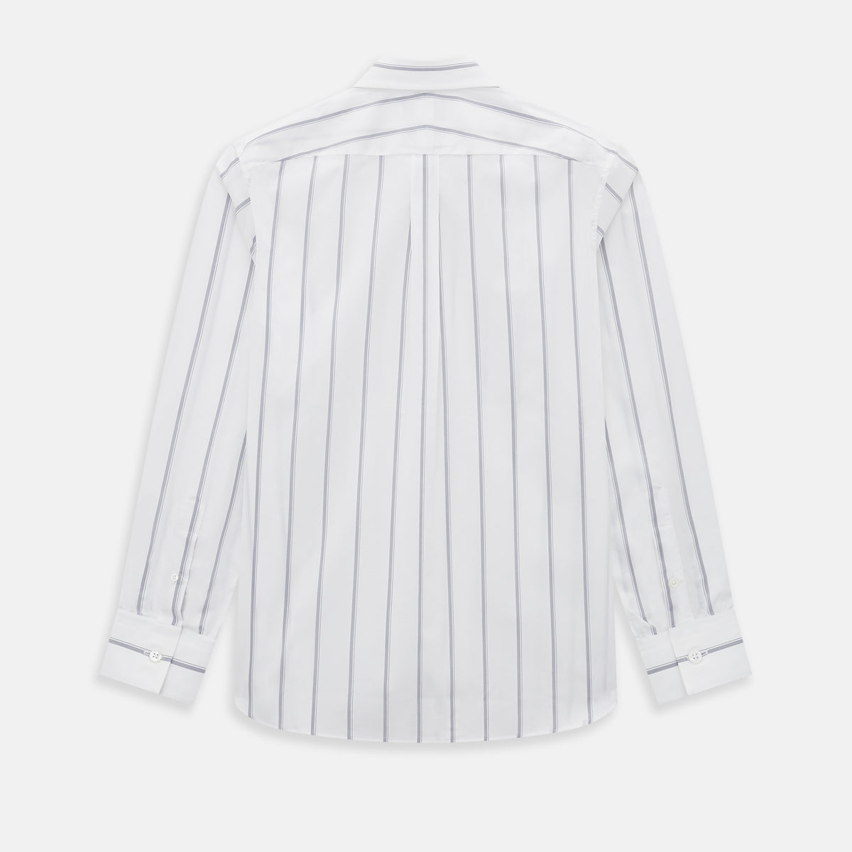 View 3 of product Track Striped Grey on White Weekend Fit Shirt in Cotton