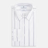 View 5 of product Track Striped Grey on White Weekend Fit Shirt in Cotton