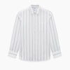 View 6 of product Track Striped Grey on White Weekend Fit Shirt in Cotton