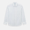 View 1 of product Track Striped Sage on White Weekend Fit Shirt in Cotton