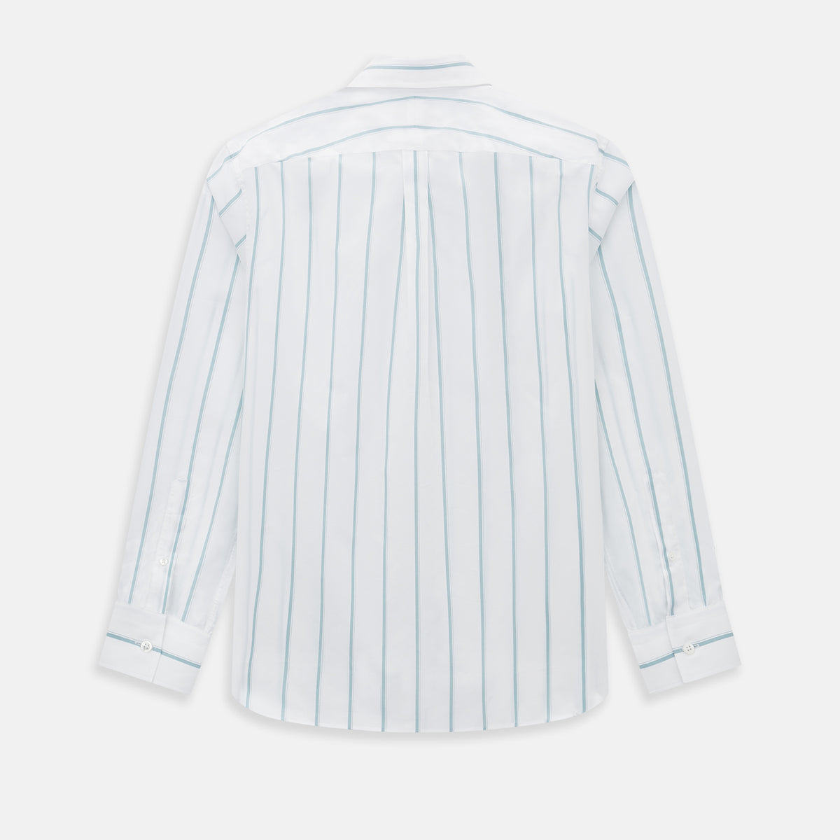 View 3 of product Track Striped Sage on White Weekend Fit Shirt in Cotton